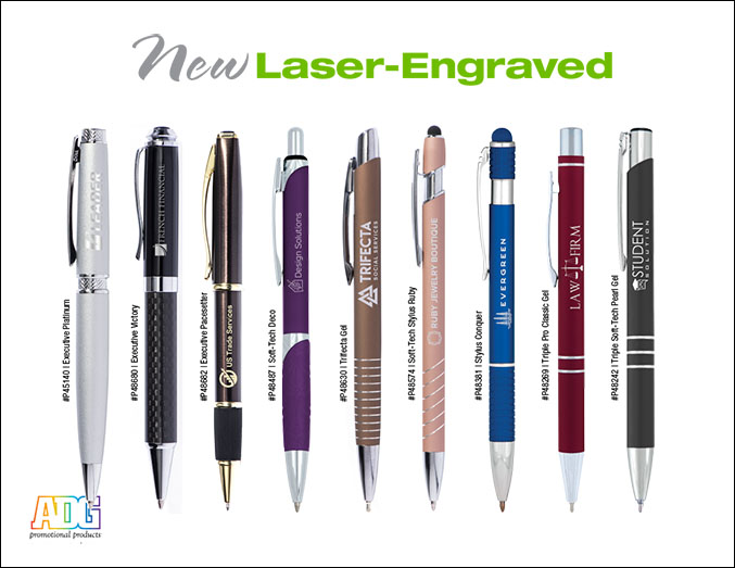 New Laser Engraved Writing Instruments